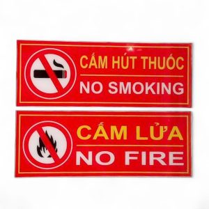 CẤM LỬA + CẤM HÚT THUỐC (MICA)